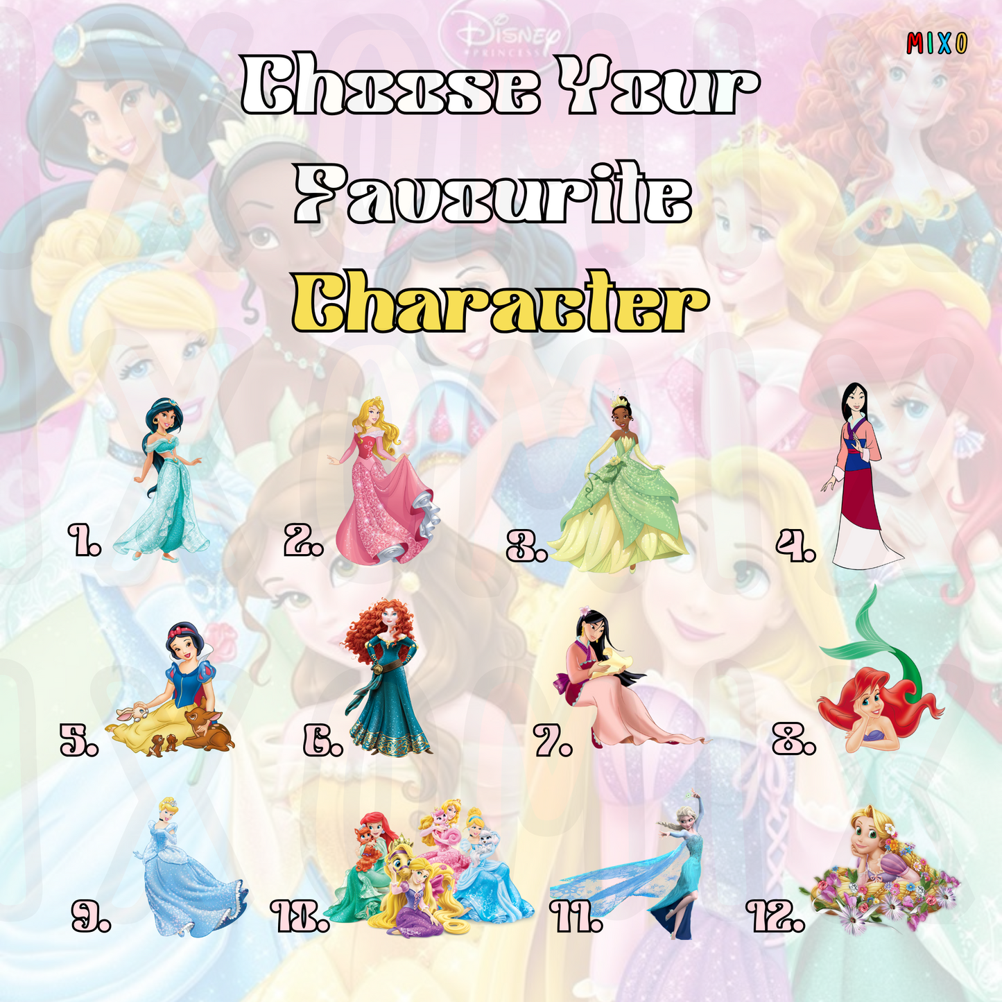 Personalised 650ml Disney Princess Water Bottle