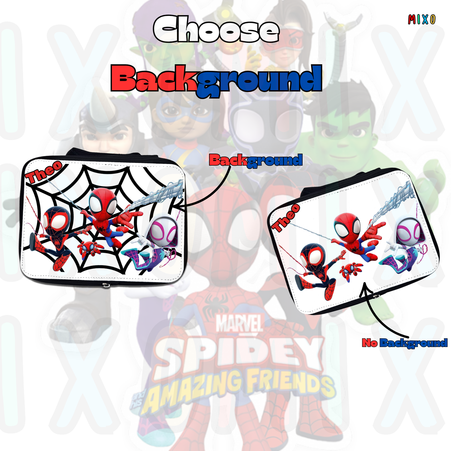 Personalised Spidey and His Amazing Friends Lunch Bag