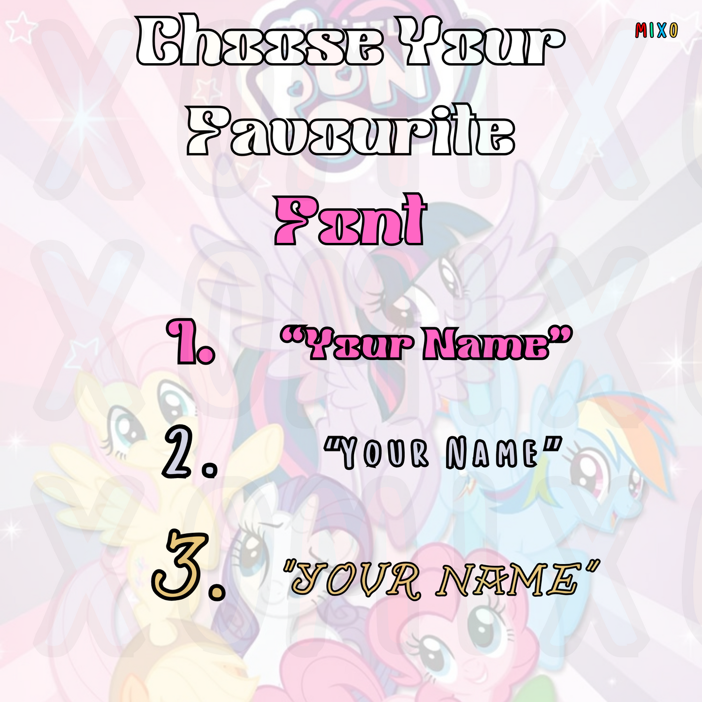 Personalised My Little Pony Water Bottle