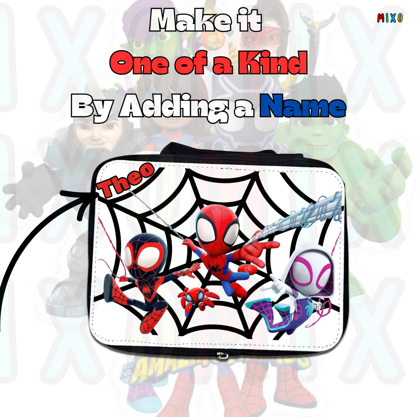 Personalised Spidey and His Amazing Friends Lunch Bag