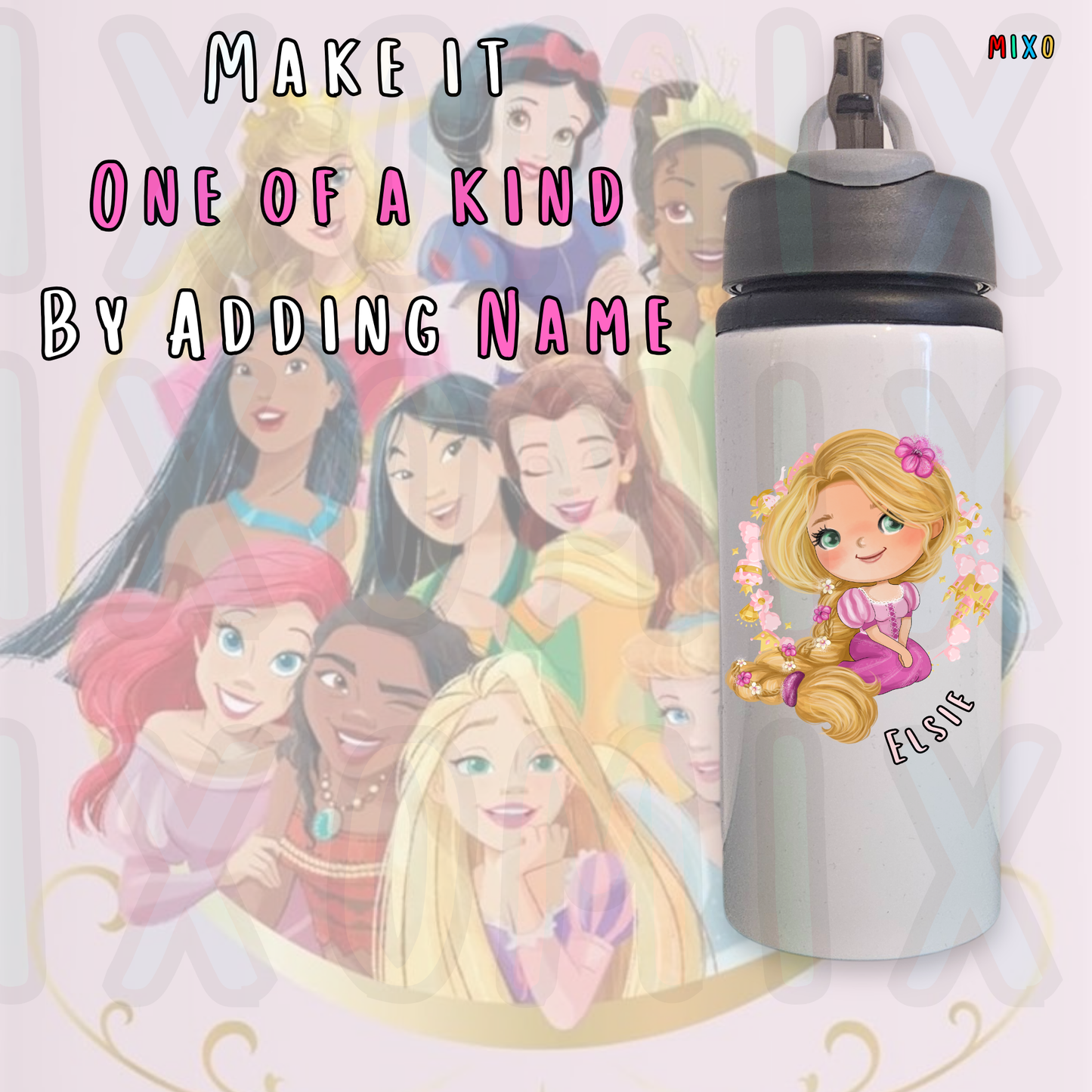 Personalised Disney Princess Water Bottle