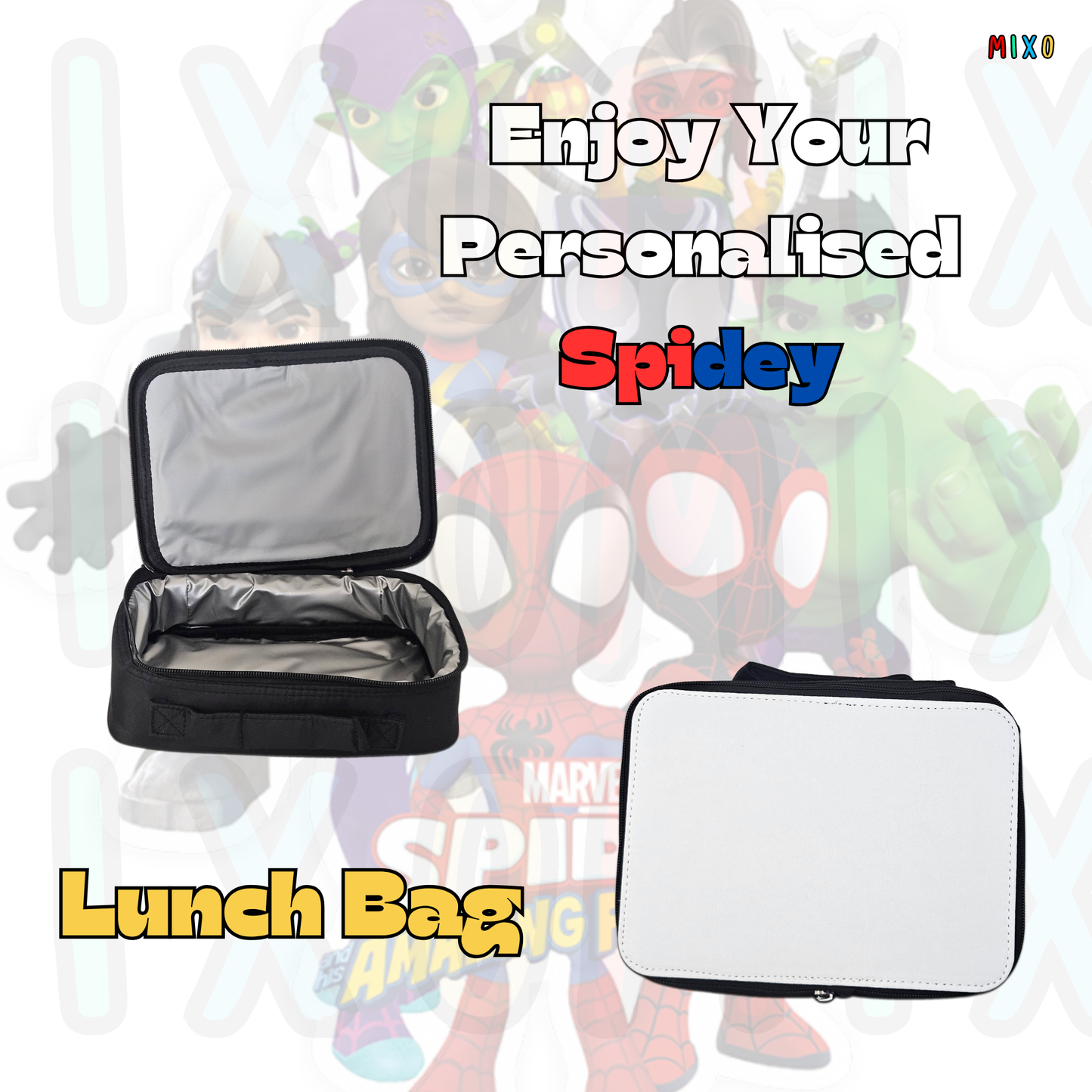 Personalised Spidey and His Amazing Friends Lunch Bag