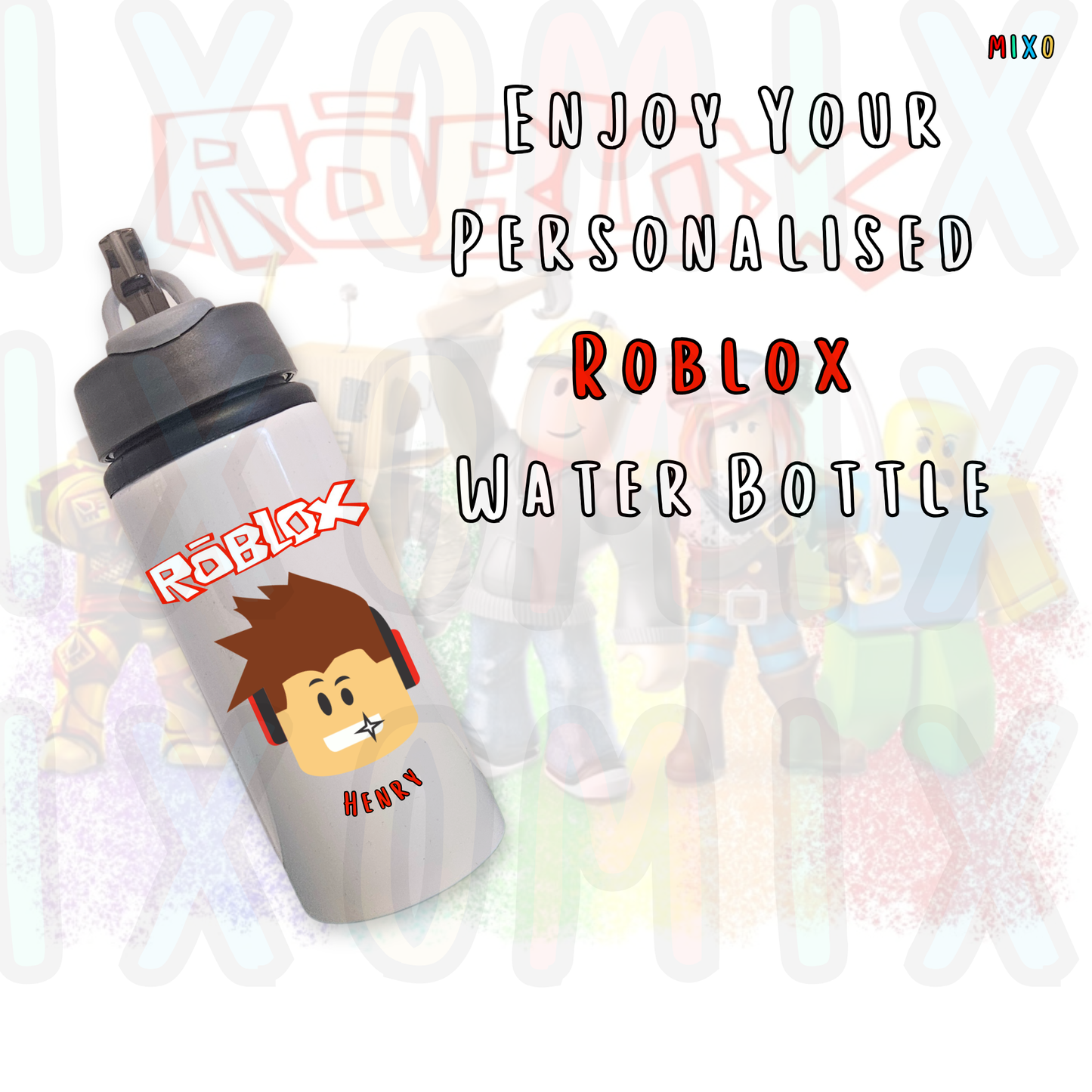 Personalised 650ml Roblox Water Bottle