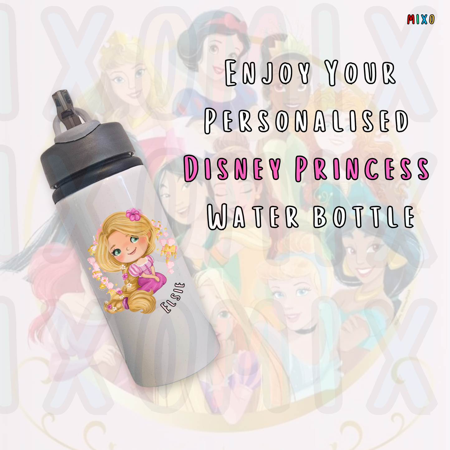 Personalised Disney Princess Water Bottle