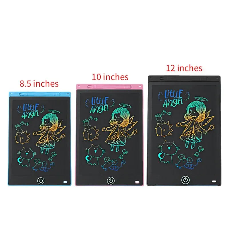 Multi-Size LCD Writing Tablet for Kids – Reusable Digital Drawing Pad