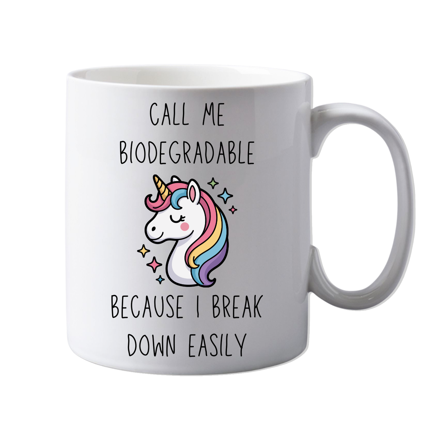 11oz Ceramic Funny, "Biodegradable" Neurodiverse Best friend, Breakdown Mug, Grown up, Office Mug, Novelty Gift, Perfect for Friends, Colleagues, Christmas, Birthdays or Office Secret Santa