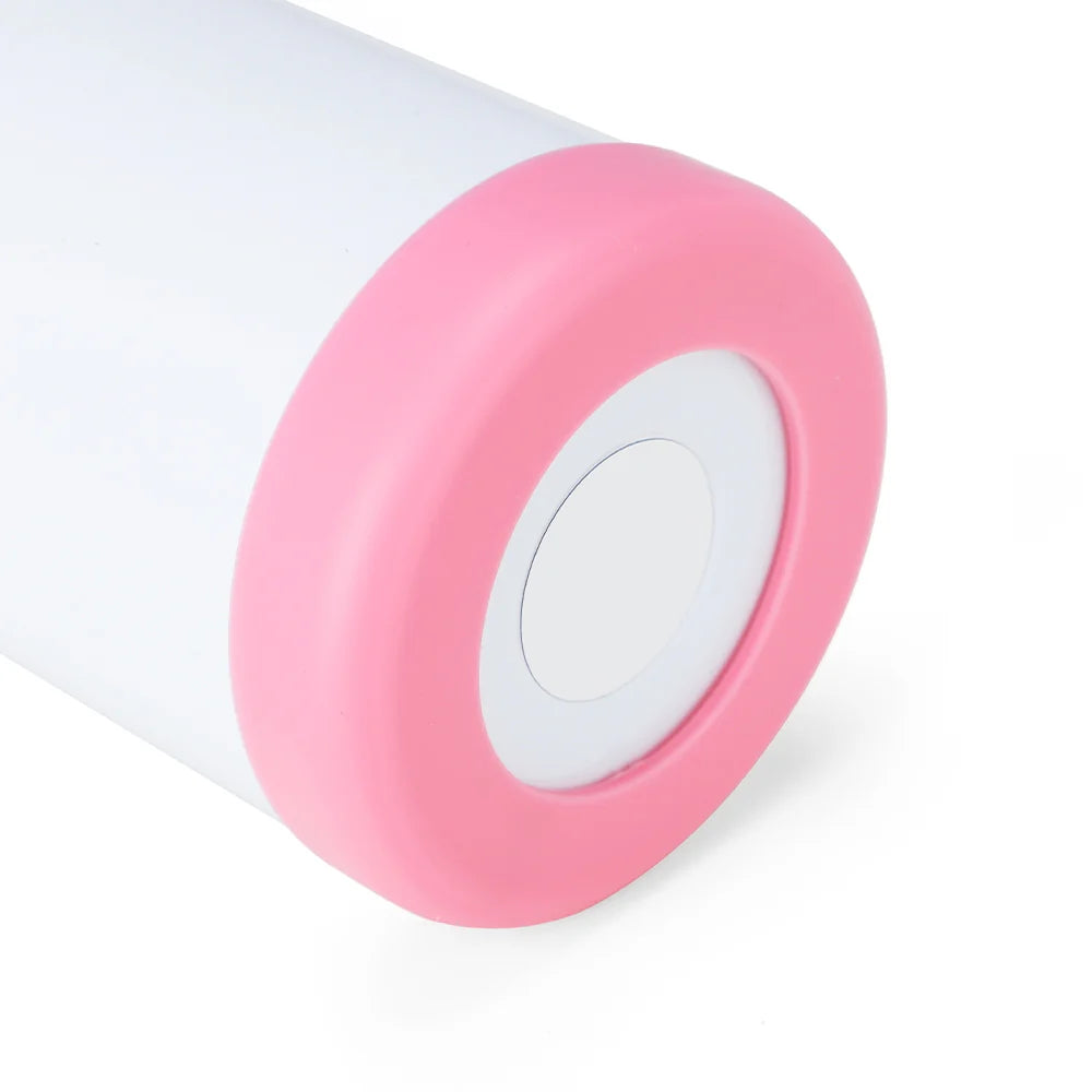 Kids 500ml Pink Sublimation Water Bottle with Straw