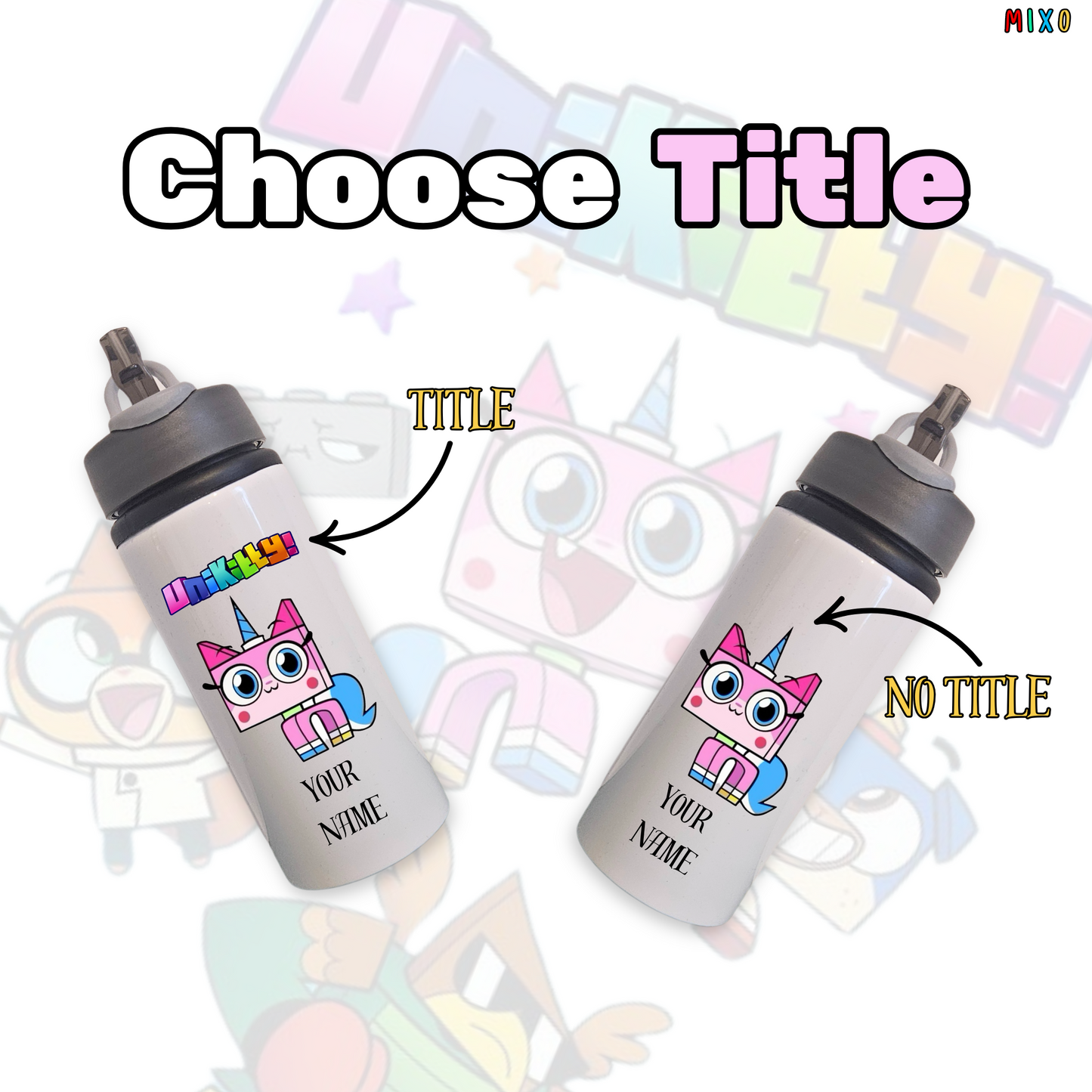 Personalised Unikitty Water Bottle