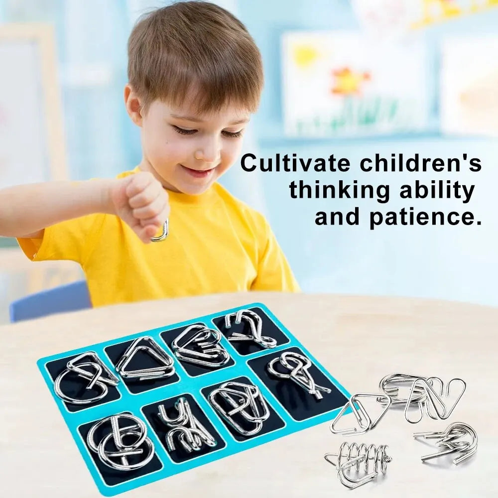 Montessori Metal Educational Toy Set – 8 Pcs Interactive Learning Game
