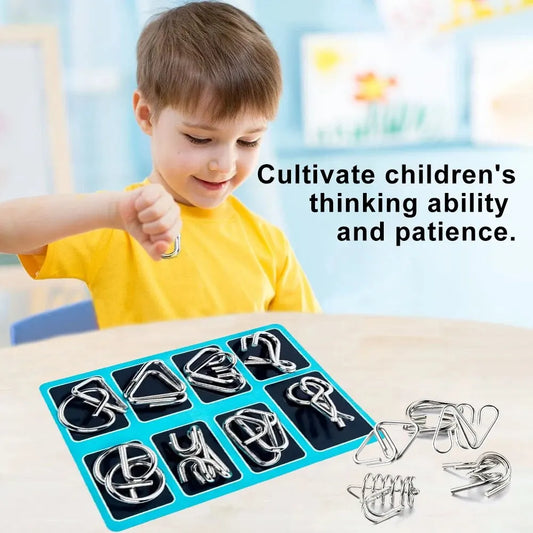 Montessori Metal Educational Toy Set – 8 Pcs Interactive Learning Game