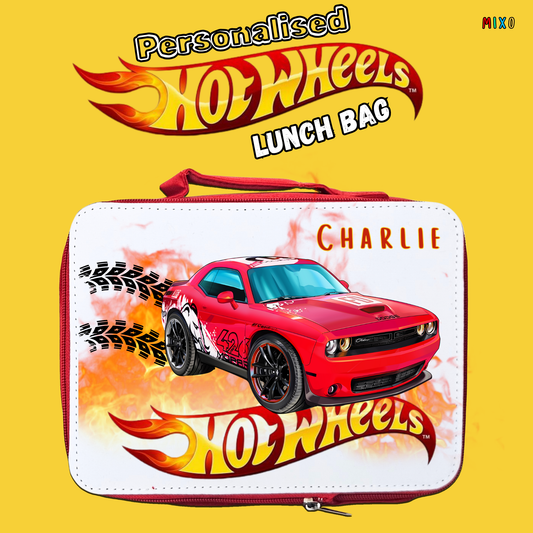 Personalised Hot Wheels Insulated Lunch Bag