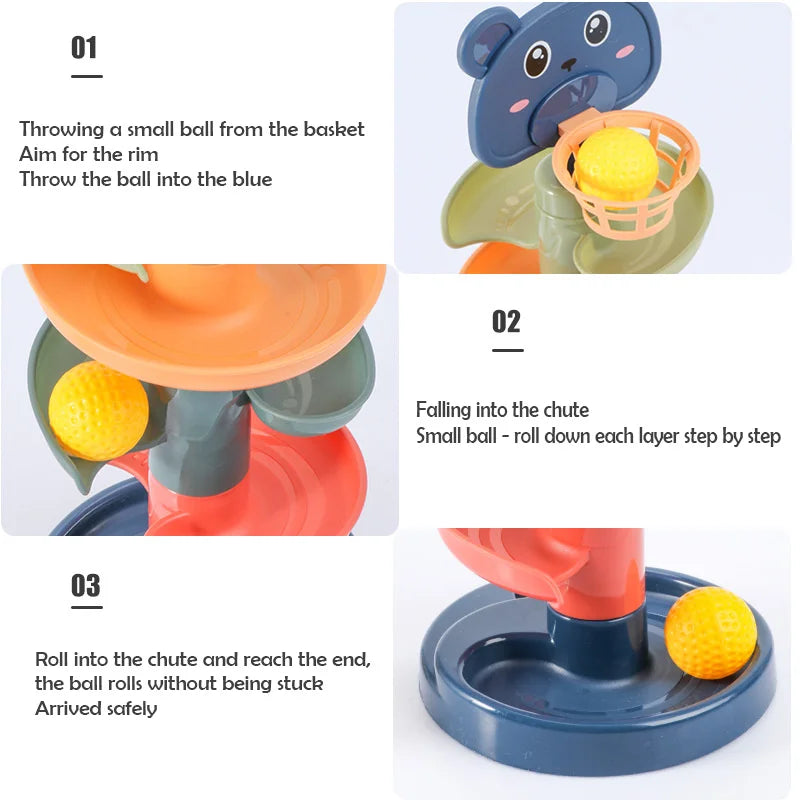2–7 Layer Rolling Ball Tower – Educational Toddler Toy for 2–3 Year Olds