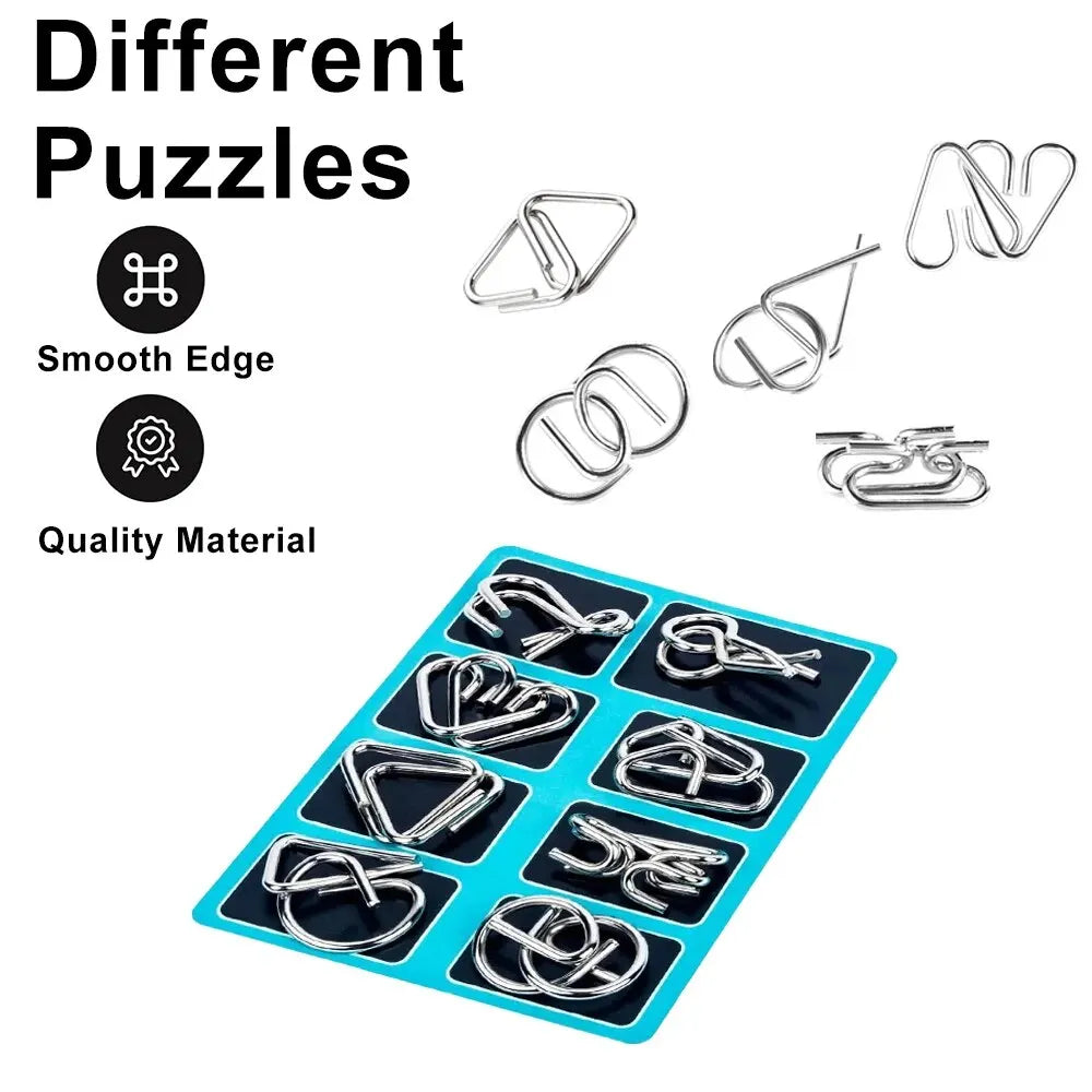 Montessori Metal Educational Toy Set – 8 Pcs Interactive Learning Game