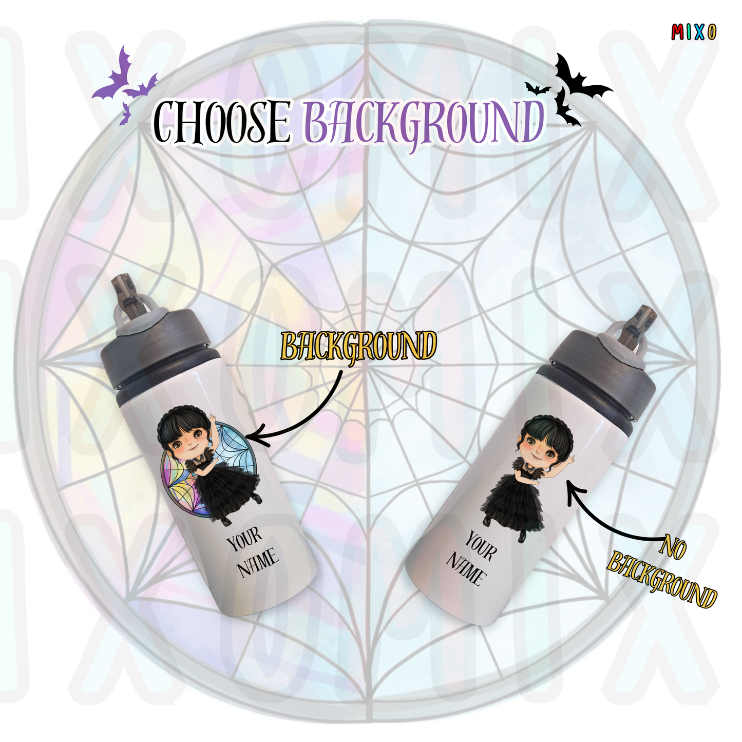 Personalised Wednesday Addams Water Bottle