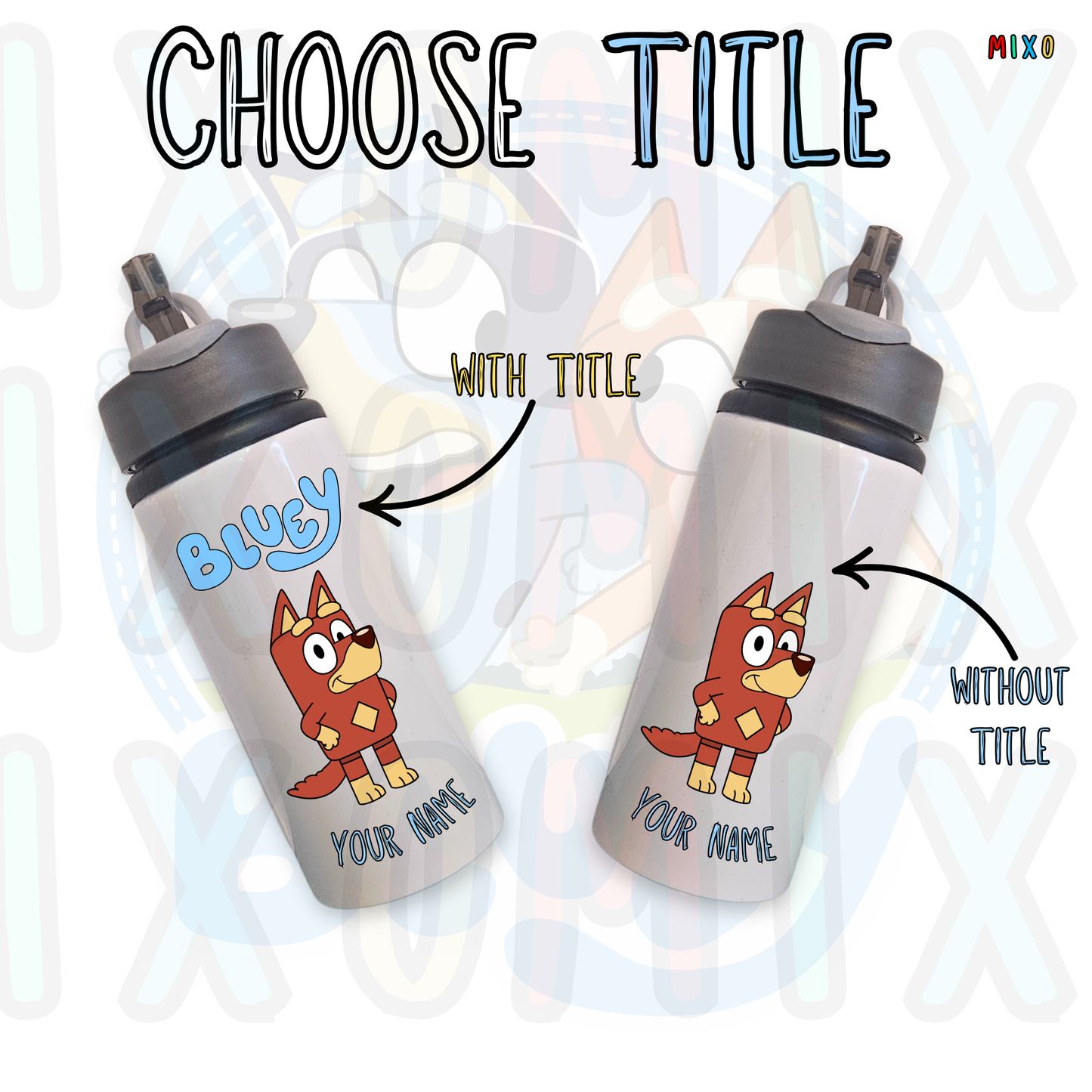 Personalised Bluey Water Bottle
