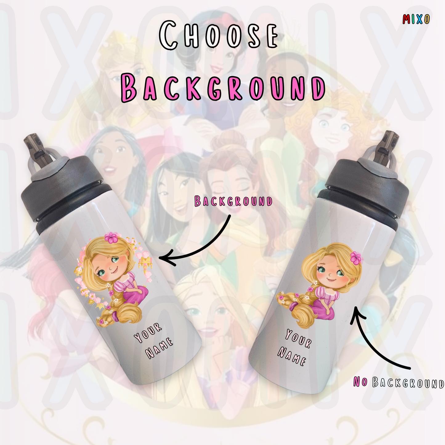 Personalised Disney Princess Water Bottle
