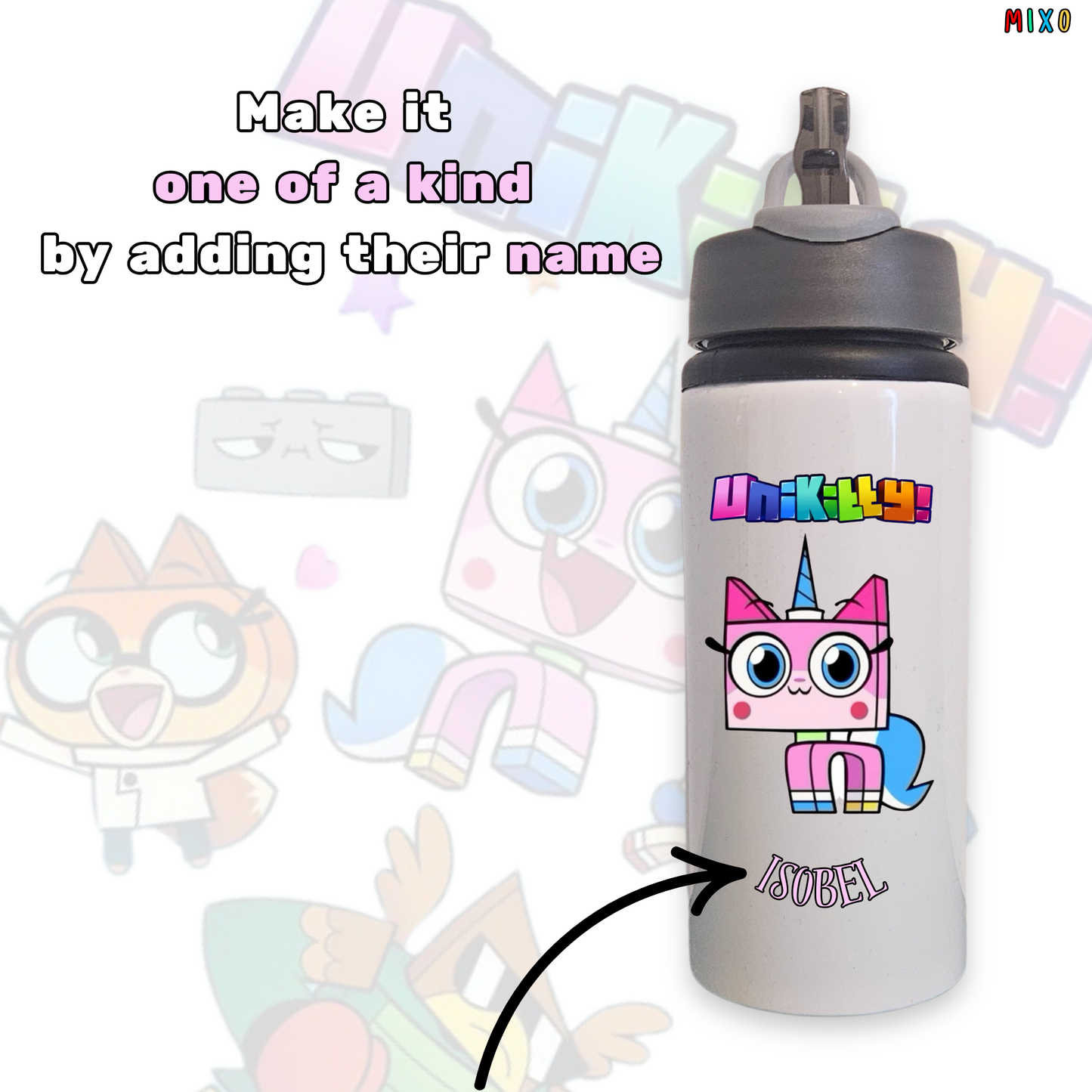 Personalised Unikitty Water Bottle