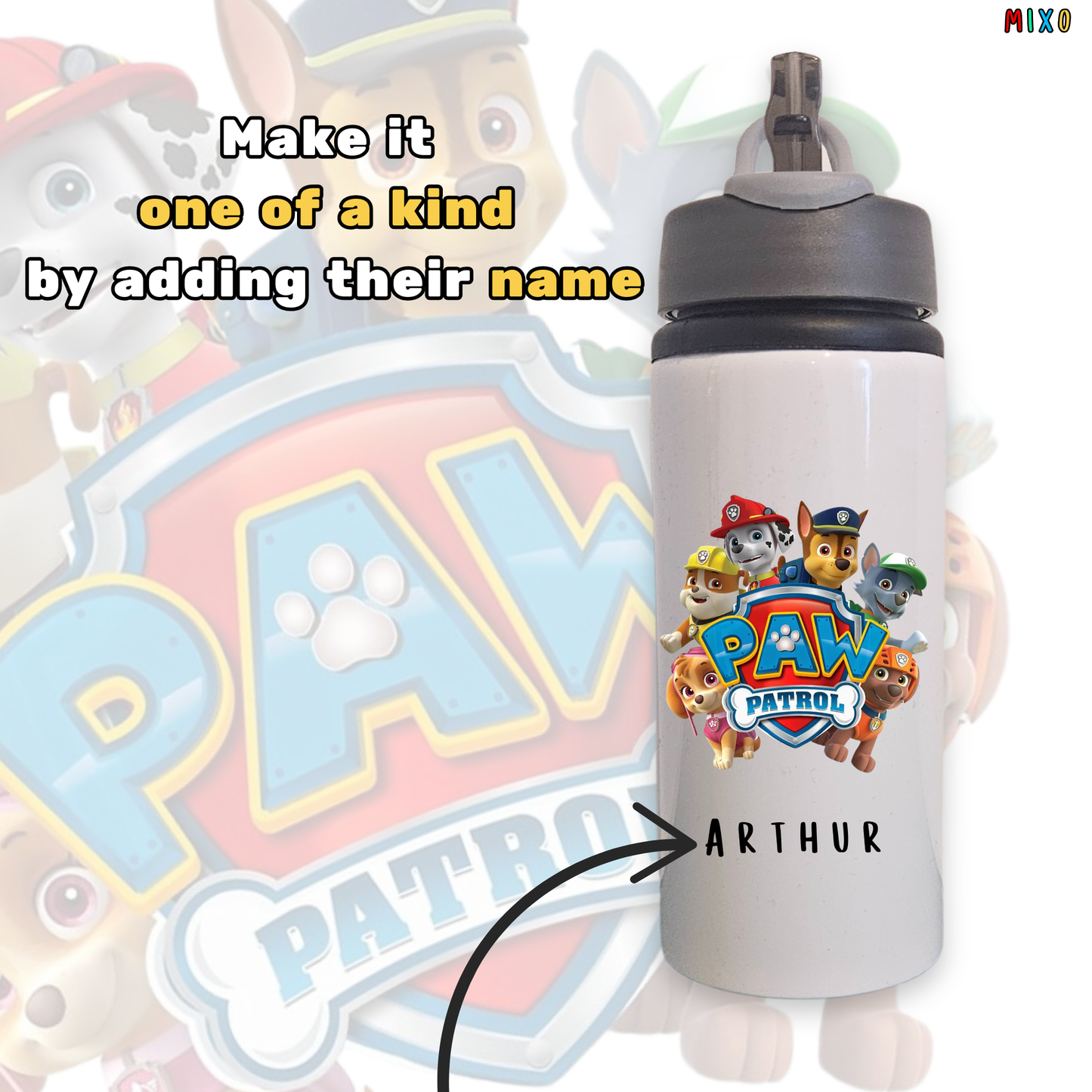 Personalised Paw Patrol Water Bottle