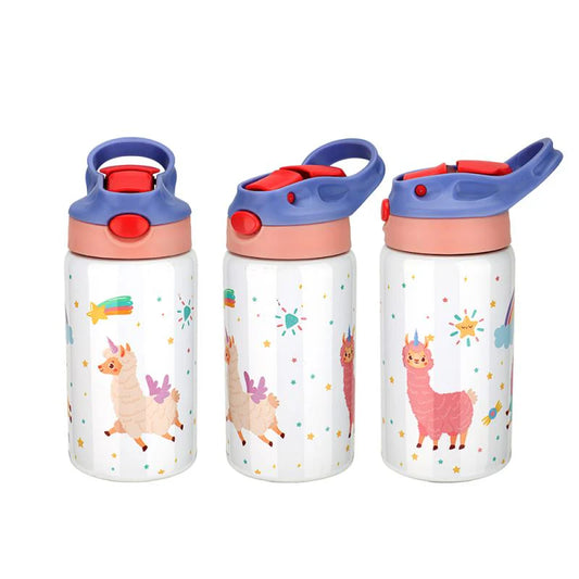 Kids 350ml Polymer Water Bottle - Pink and Purple