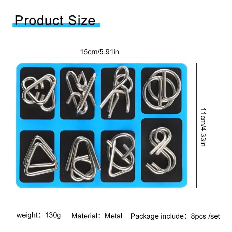 Montessori Metal Educational Toy Set – 8 Pcs Interactive Learning Game