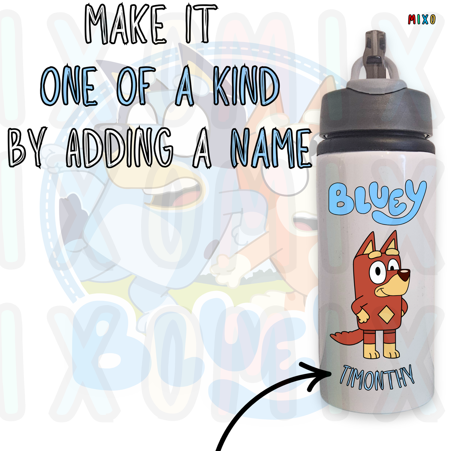 Personalised Bluey Water Bottle