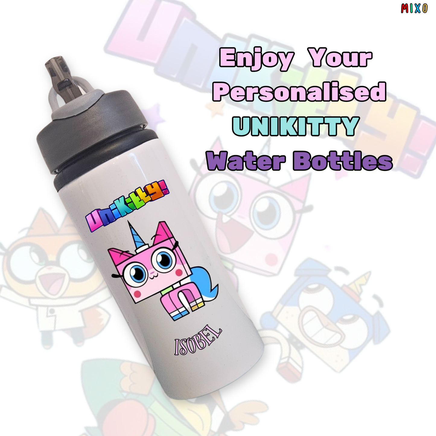 Personalised Unikitty Water Bottle