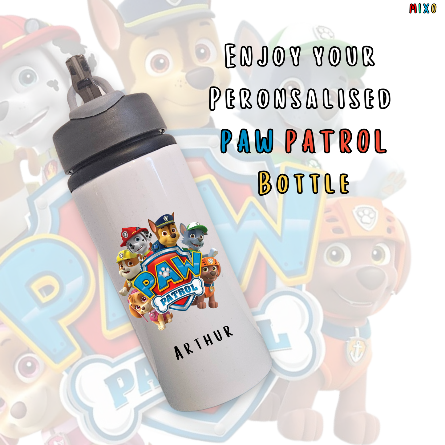 Personalised Paw Patrol Water Bottle