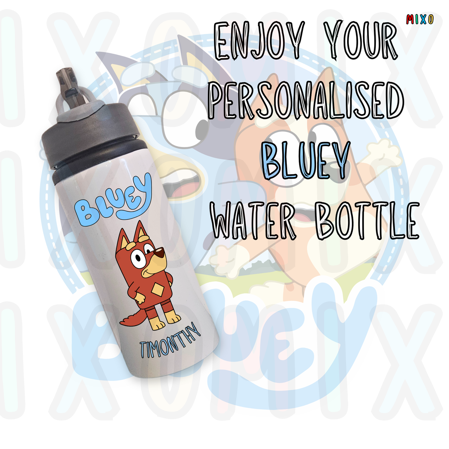 Personalised Bluey Water Bottle