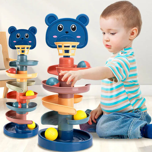 2–7 Layer Rolling Ball Tower – Educational Toddler Toy for 2–3 Year Olds