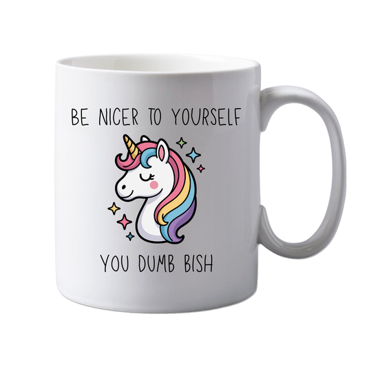 11oz Ceramic Funny, "Be Nice to Yourself" Motivational, Grown up, Office Mug,  Novelty Gift, Perfect for Friends, Colleagues, Christmas, Birthdays or Office Secret Santa