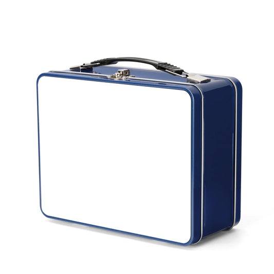 Brand New Blue Sublimation Metal Lunch Box