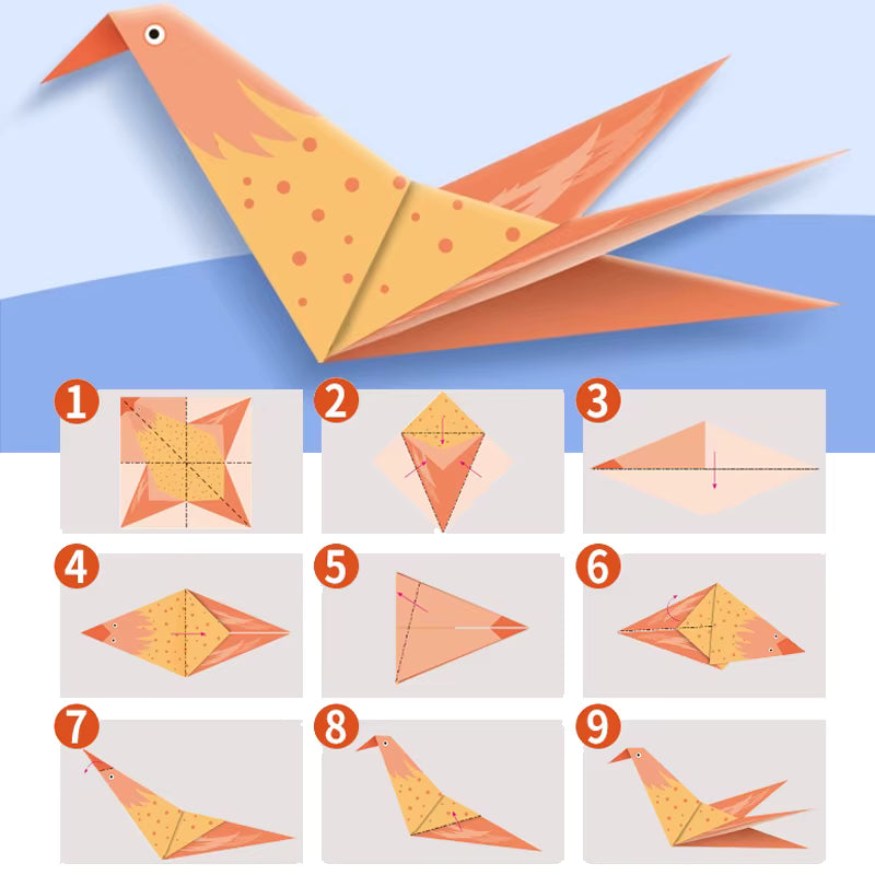 Origami Kit for Kids – 30/96 Sheets Paper Craft Set with Guide Book