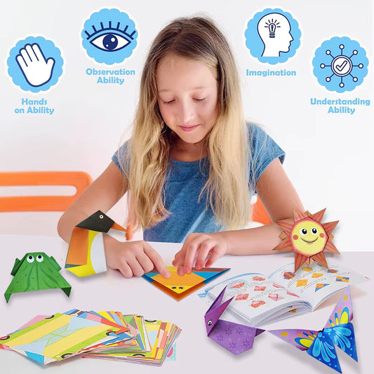 Origami Kit for Kids – 30/96 Sheets Paper Craft Set with Guide Book