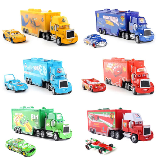 Cars 2 Lightning McQueen Toy Truck Set – 3-in-1 Metal Racing Gift